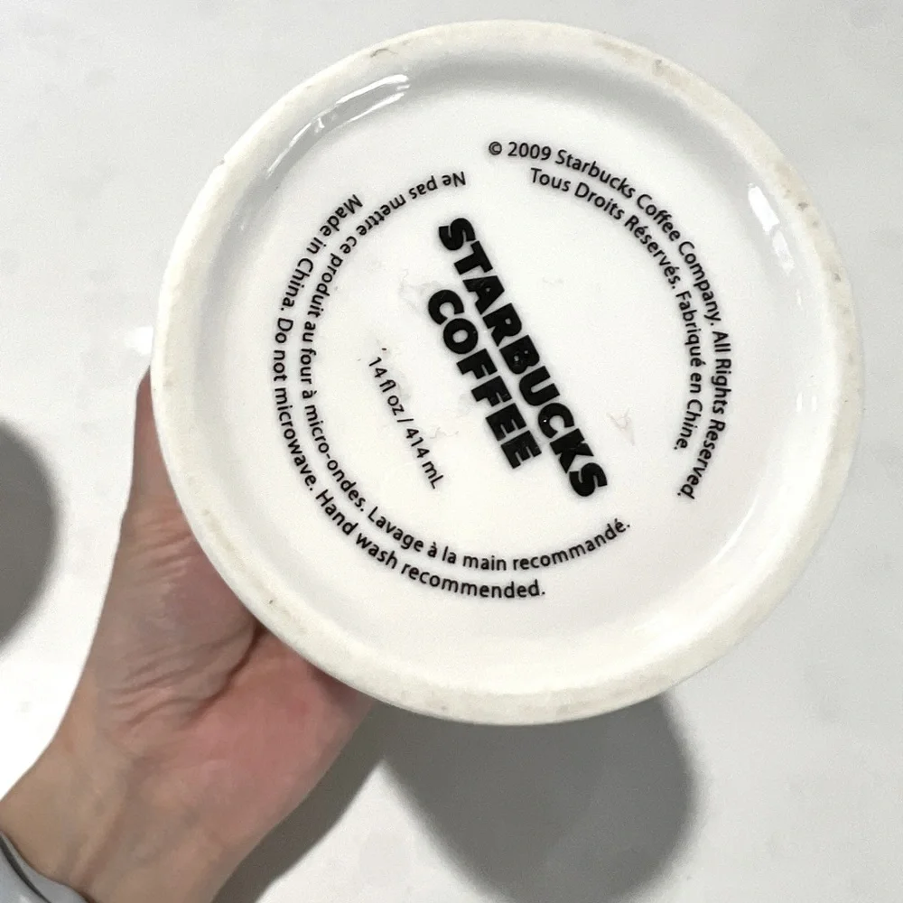 Starbucks Ceramic Mug Pair with Wood Cuff - Picture 5 of 5